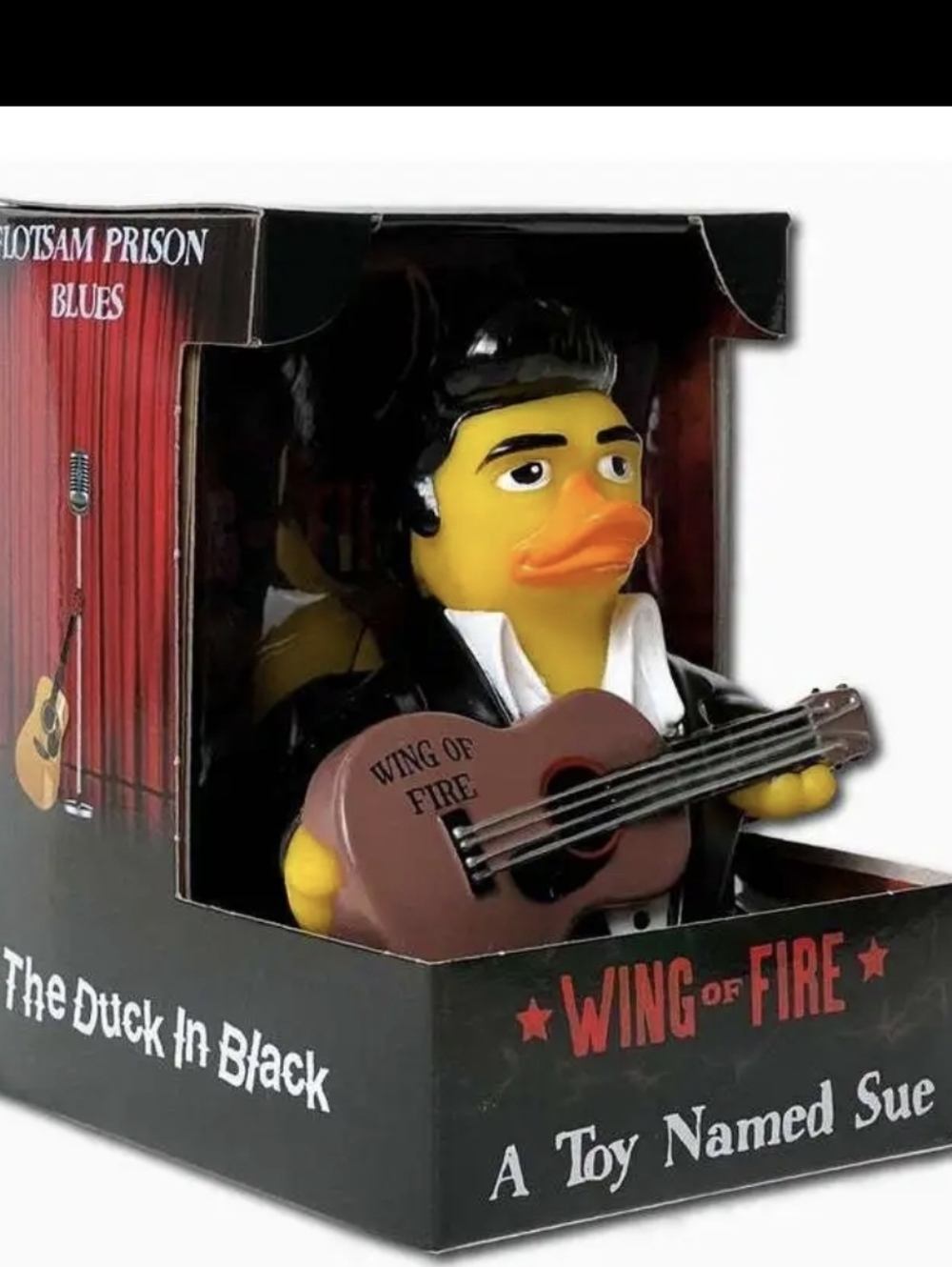 Celebriducks Dashboard Johnny Cash Wing Of Fire Rubber Duck NEW